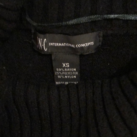 INC cropped black sweater - Picture 6 of 8